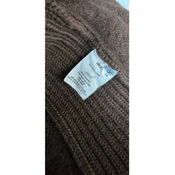 VINCE Contemporary Heavy Boiled Wool Flannel Cardigan Jacket in Brown XS S 2 4 6 - Picture 7 of 8